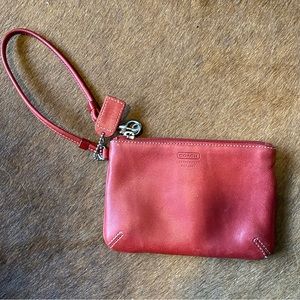 Coach Leatherware est. 1941 Red Soft Leather Wristlet